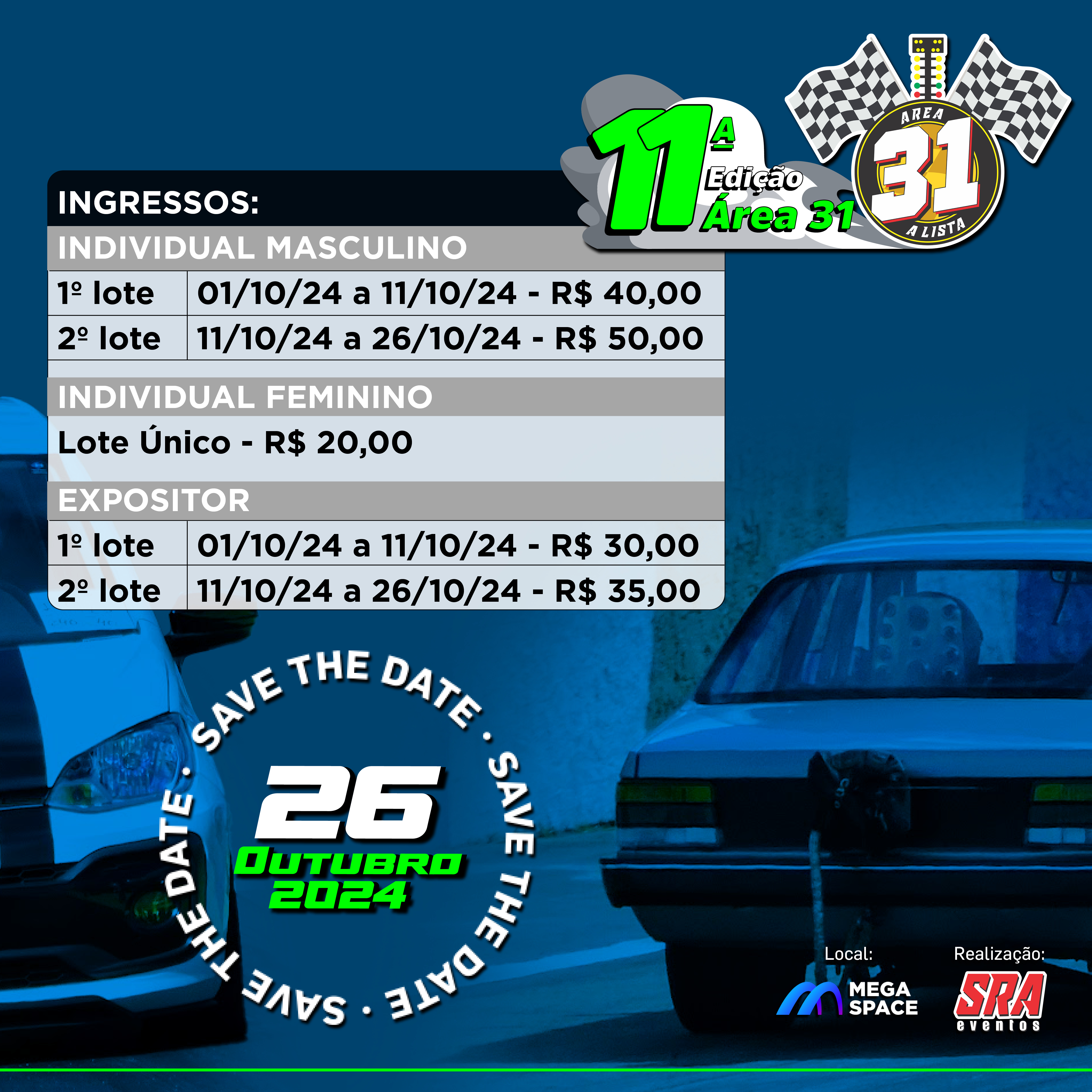 ARRANCADA NO AUTÓDROMO MEGA SPACE