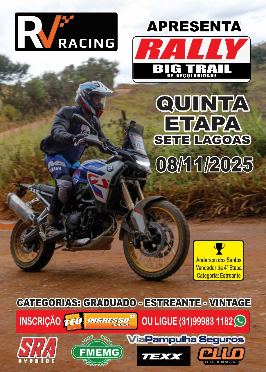 5º ETAPA DO RALLY BIG TRAIL DE REGULARIDADE EM SETE LAGOAS MG